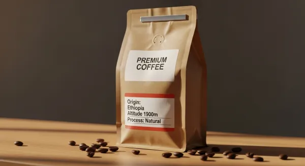 Empaque de café de especialidad.